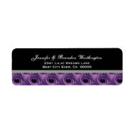 Purple Peacock Feathers label