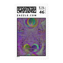 Purple Peacock Feathers Postage Stamps by Azodnem Purple Peacock Feathers Postage Stamps