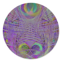 Purple Peacock Feathers Stickers by Azodnem Purple Peacock Feathers Stickers