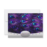 Purple Peacock Wedding RSVP Wedding Cards Personalized Announcements