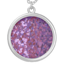 Purple Pendant - Abstract Painting necklaces