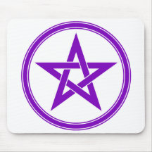 Purple Pentacle Pentagram Mouse Mats