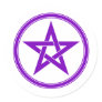 Purple Pentacle Pentagram Stickers