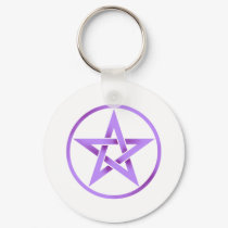 Purple Pentagram Pentacle keychains by triplegoddess Purple Pentagram Pentacle keychains
