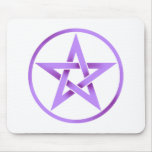 Purple Pentagram Pentacle Mouse Mat