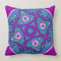 Purple Persian Mandala American MoJo Pillow