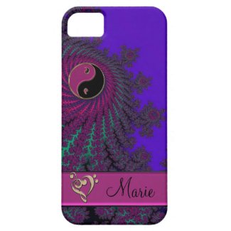 Purple Personalized Fractal Yin-Yang Music Heart