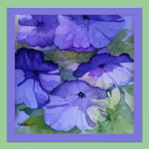 Purple Petunia Tea Party Invitation invitations