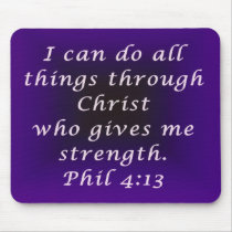 Purple Phil 4:13 mousepads by ibmrocca Purple Phil 4:13 mousepads