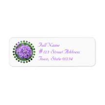 Purple Phlox Mailing Label
