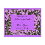Purple Phlox Wedding Reception Card Post Cards