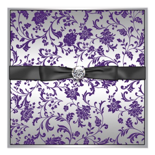 Purple Photo Graduation Announcement