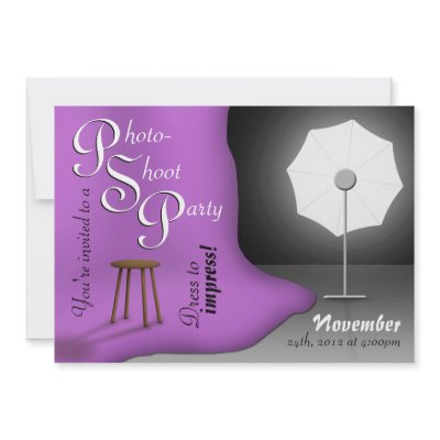 Purple Photoshoot Party Invitations by starzraven