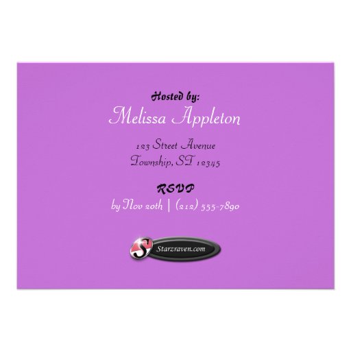 Purple Photoshoot Party Invitations