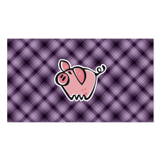 Purple Pig Business Card Templates (back side)
