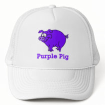 Purple Pig on Apparel, Mugs, Baby Shirts Trucker Hat