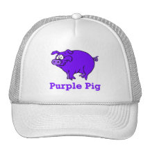 Purple Pig on Apparel, Mugs, Baby Shirts Trucker Hat