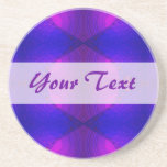 purple pink abstract beverage coaster