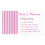 Purple Pink and White Zig Zag Stripes Business Cards