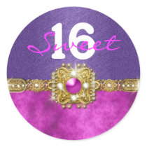 Purple pink "any age" PERSONALIZE Stickers