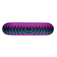 Purple Pink Blue Saw Blade Ripples Waves Skate Decks
