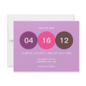 Purple pink dot wedding announcement save the date invitation