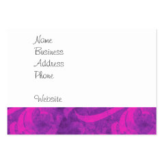 Purple Pink Floral Swirl Flourish Girly Pattern Business Cards