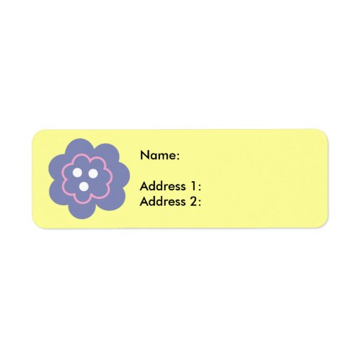 Purple Pink Flower Return Address Labels