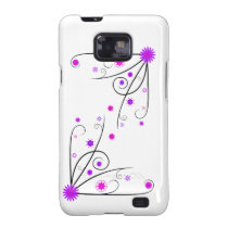 Purple & Pink Flower Swirls Samsung Galaxy S Case