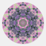 Purple Pink Flowers Blossom Mandala Stickers