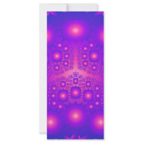 Purple & Pink Fractal Explosions: Rack Card