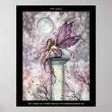 Purple Pink Gothic Fairy Poster by Molly Harrison print