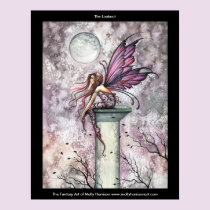Purple Pink Gothic Fairy Poster by Molly Harrison posters