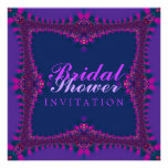 Purple Pink Lace Bridal Shower Invitation