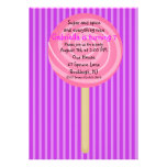 Purple & Pink Lollipop Girls Birthday Invitation