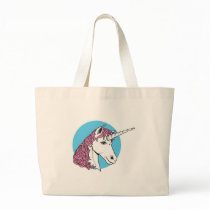 purple/pink mane unicorn head bags by doonidesigns purple/pink mane unicorn head bags