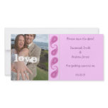 Purple Pink Paisley Save the Date  Your Photo Custom Photo Card
