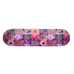 Purple Pink Photography Collage Skateboard