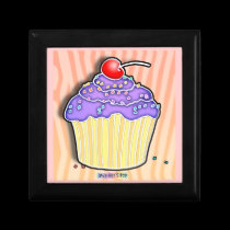 Purple & Pink Pop Art Cupcake Gift Box gift boxes