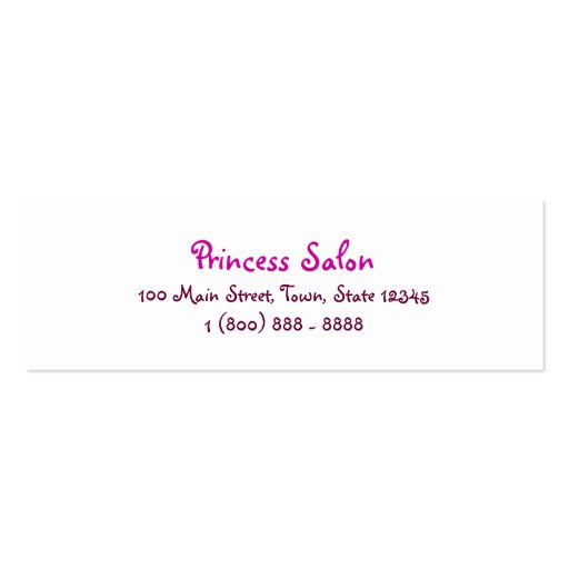 Purple Pink Small Business Card (back side)