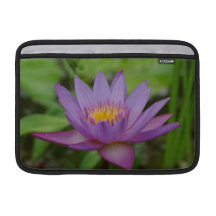 Purple Pink Water Lily Flower MacBook Sleeve