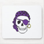 Purple Pirate Skull Mousepad mousepads