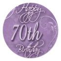 Purple pizazz for 70th birthday stickers by perfectpostage Purple pizazz for 70th birthday stickers