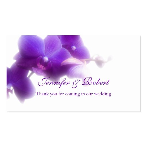 Purple Place Card (3.5" x 2.0", 100 pack) Business Card (back side)