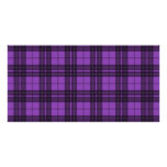 Purple Plaid Customized Photo Card