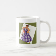 Purple Plaid Dress Coffee Mug