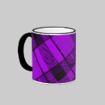 Purple Plaid Mug mugs