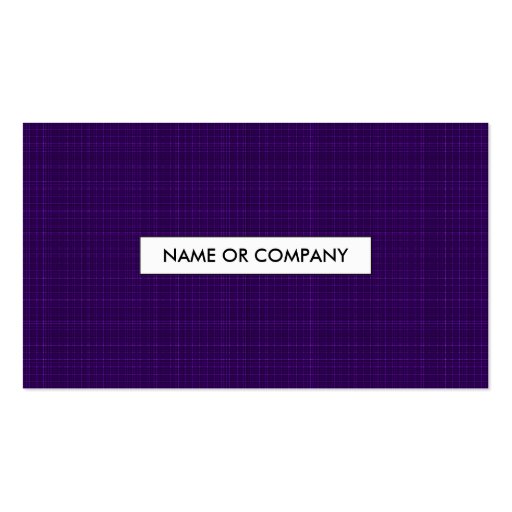 purple plaid QR code Business Cards (back side)