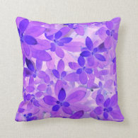 Purple plant throw pillow