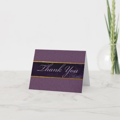 Purple & Plum Thank You Card